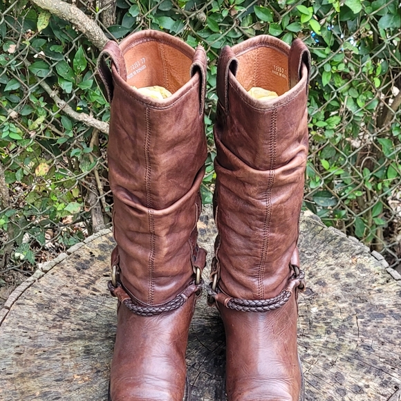 Vintage 90s Pull-On Slouch Boots/Steampunk Boots - Picture 9 of 9